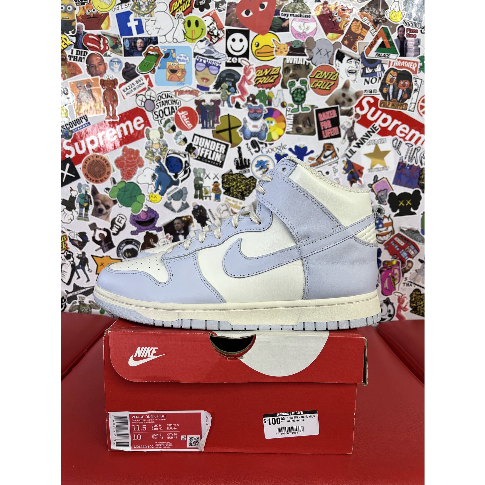 Nike Used Nike Dunk High Aluminum