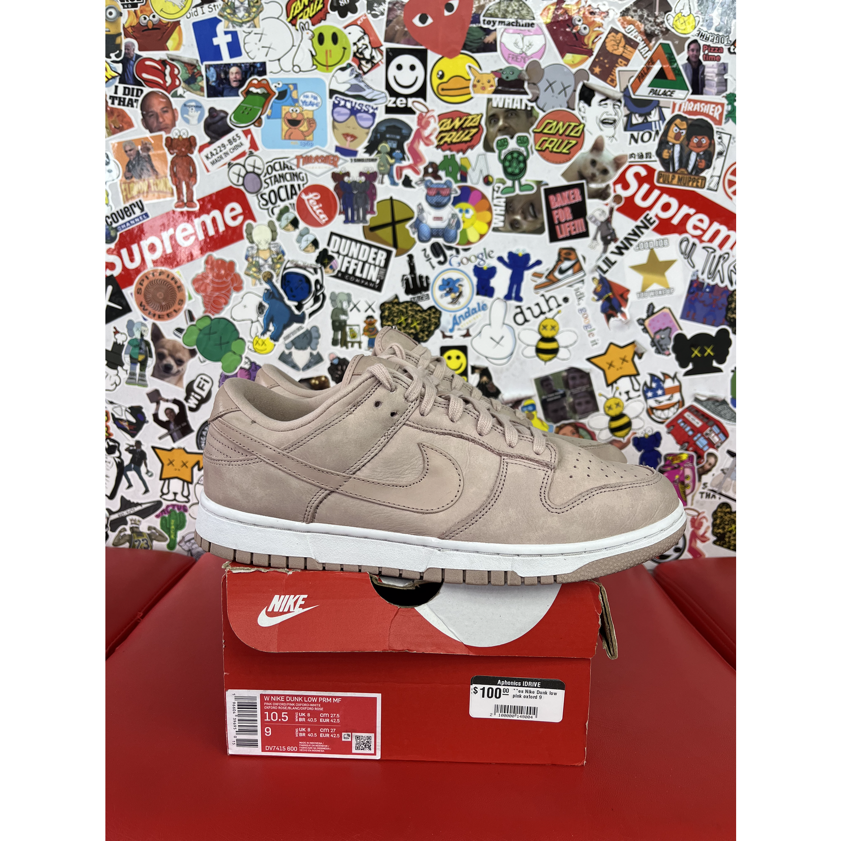 Nike Used Nike Dunk Low Pink oxford