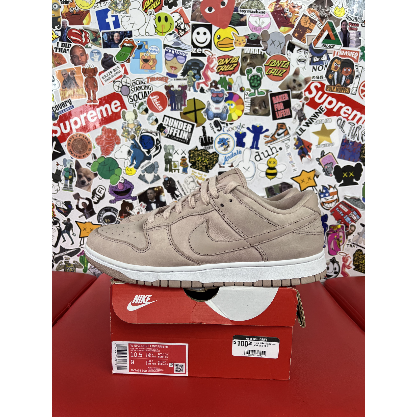 Nike Used Nike Dunk Low Pink oxford