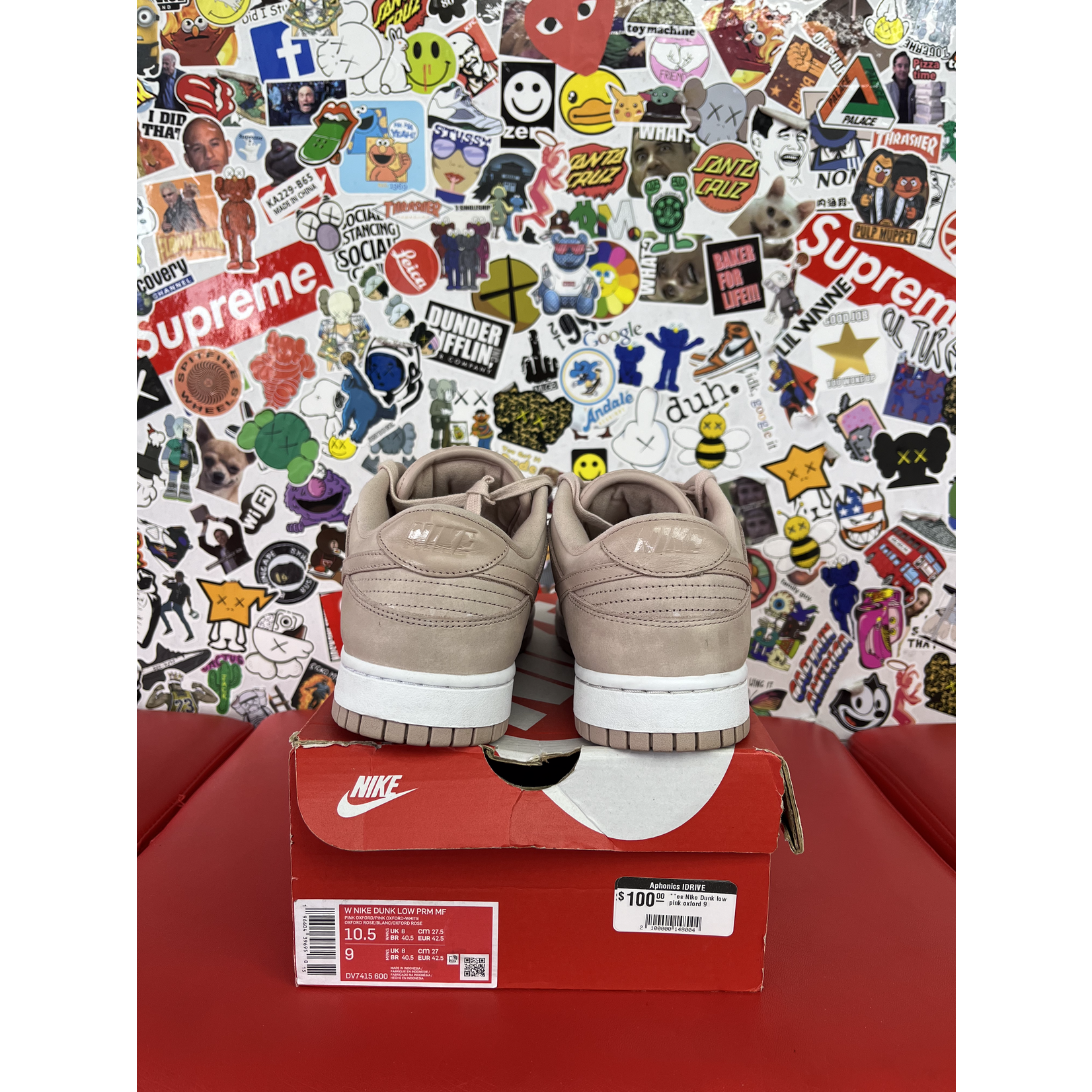 Nike Used Nike Dunk Low Pink oxford