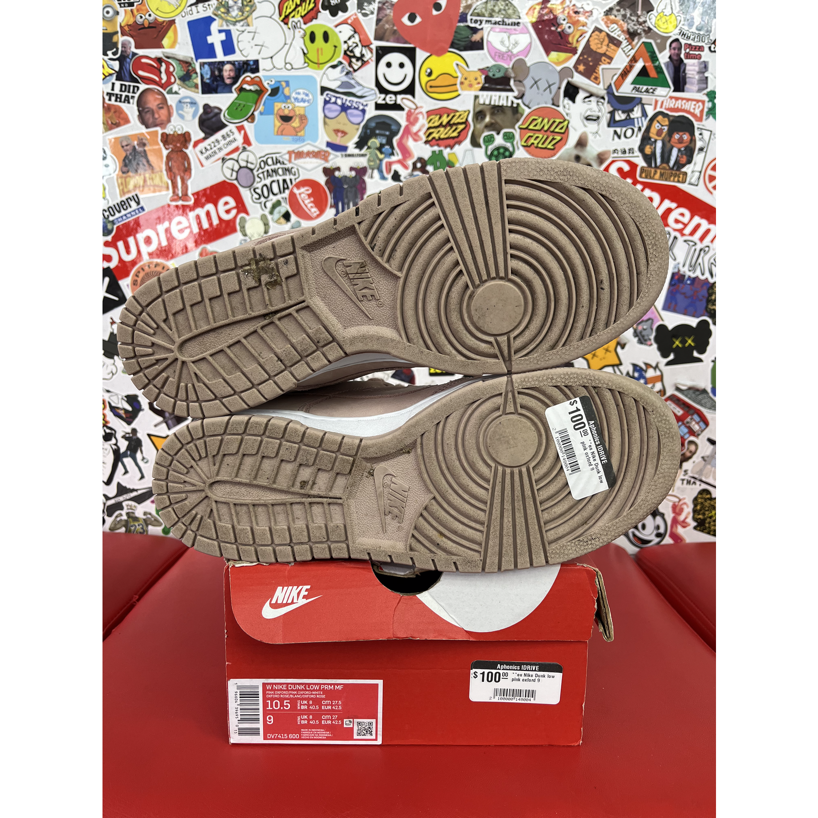 Nike Used Nike Dunk Low Pink oxford