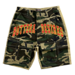 Bottega Desires Bottega Desires Camo Cargo Red Logo Shorts
