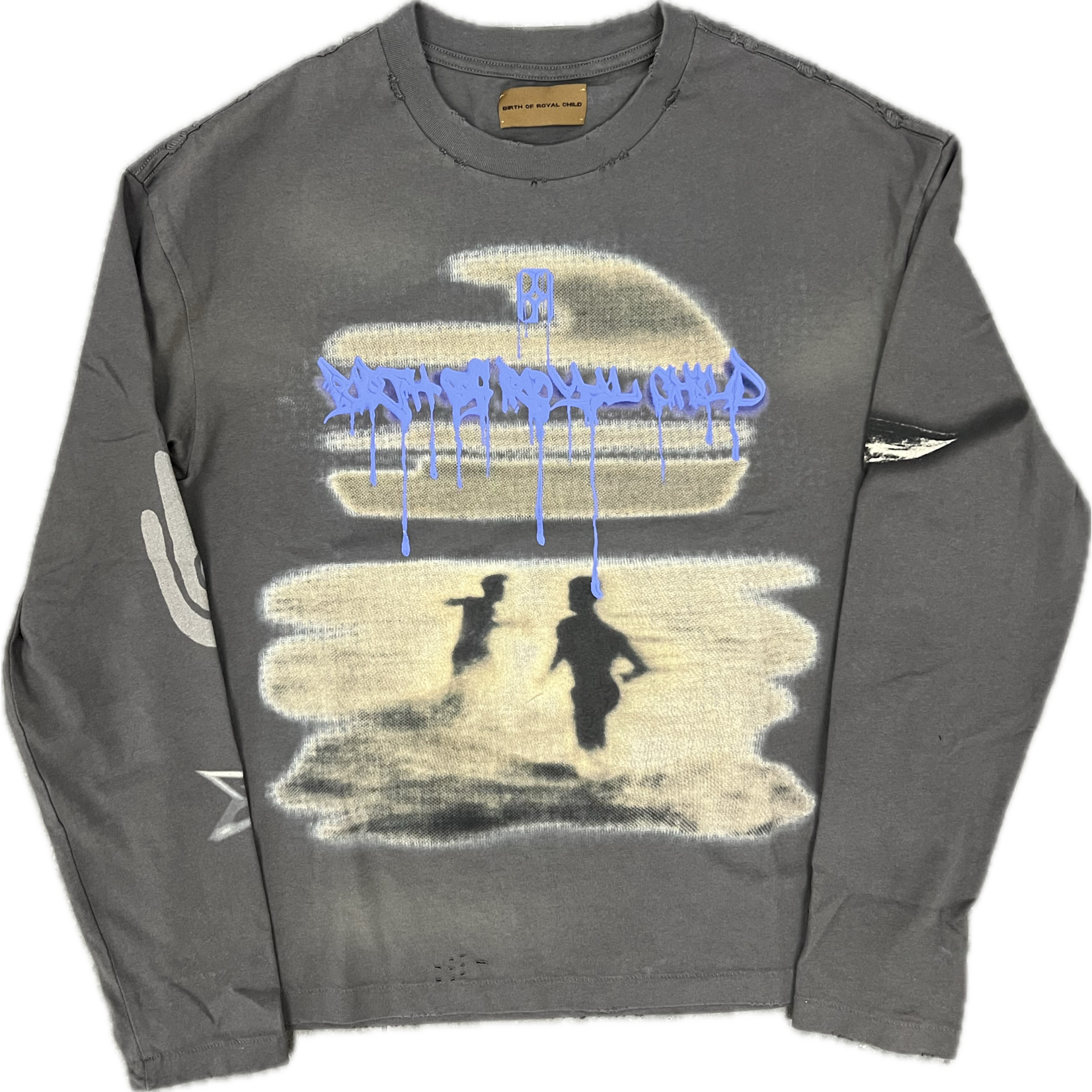 Birth Of Royal Child Sunset Print L/S Black