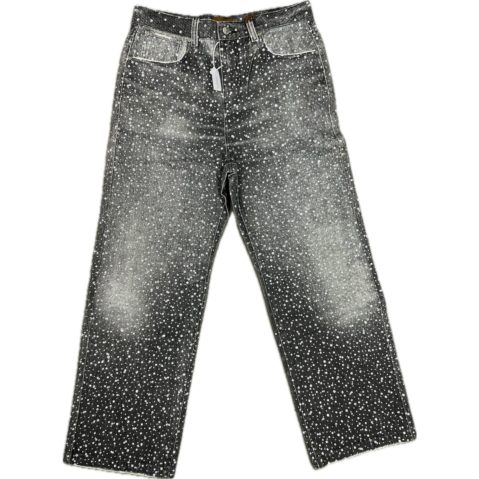 Birth Of Royal Child 3D Printing Washed Swarvoski Denim Black