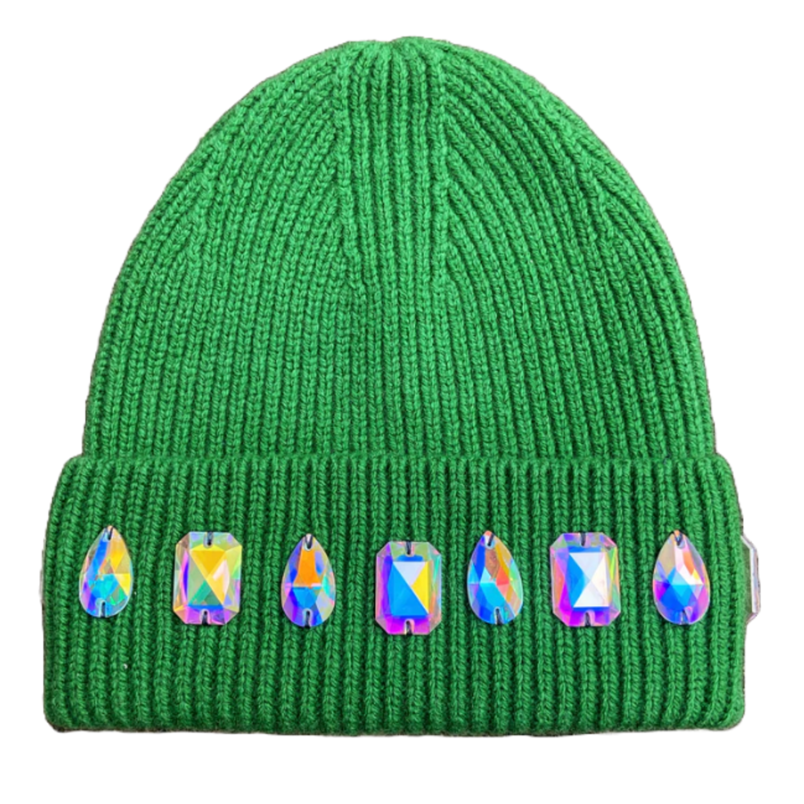 Gem Stone Beanie Green Multi