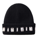 Gem Stone Beanie Black