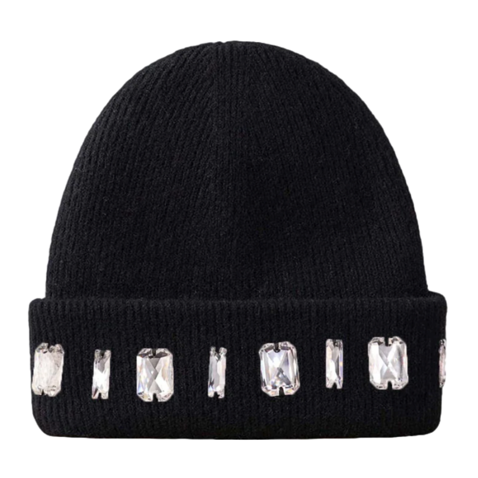 Gem Stone Beanie Black