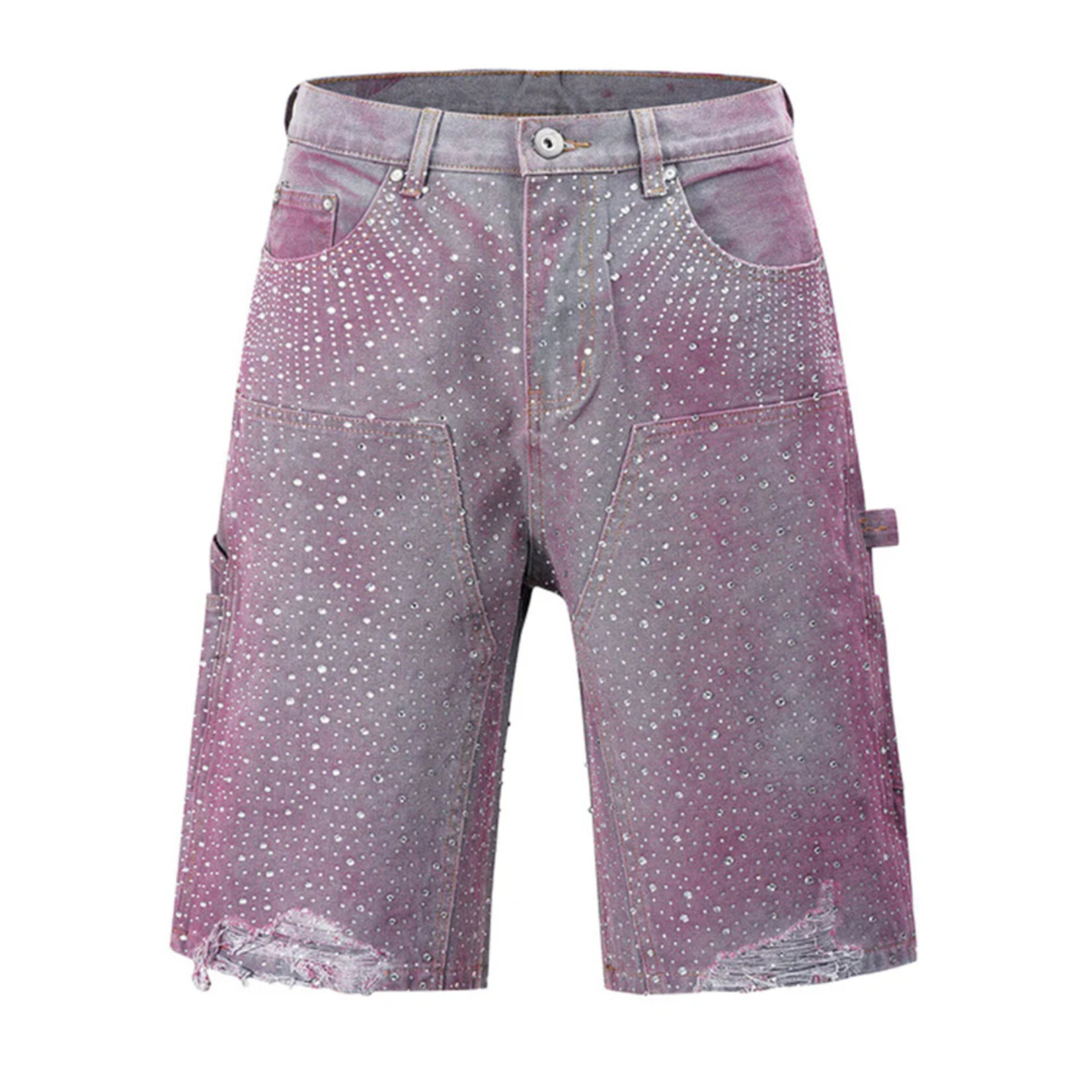 Rhinestone Cowboy Jorts Purple Wash