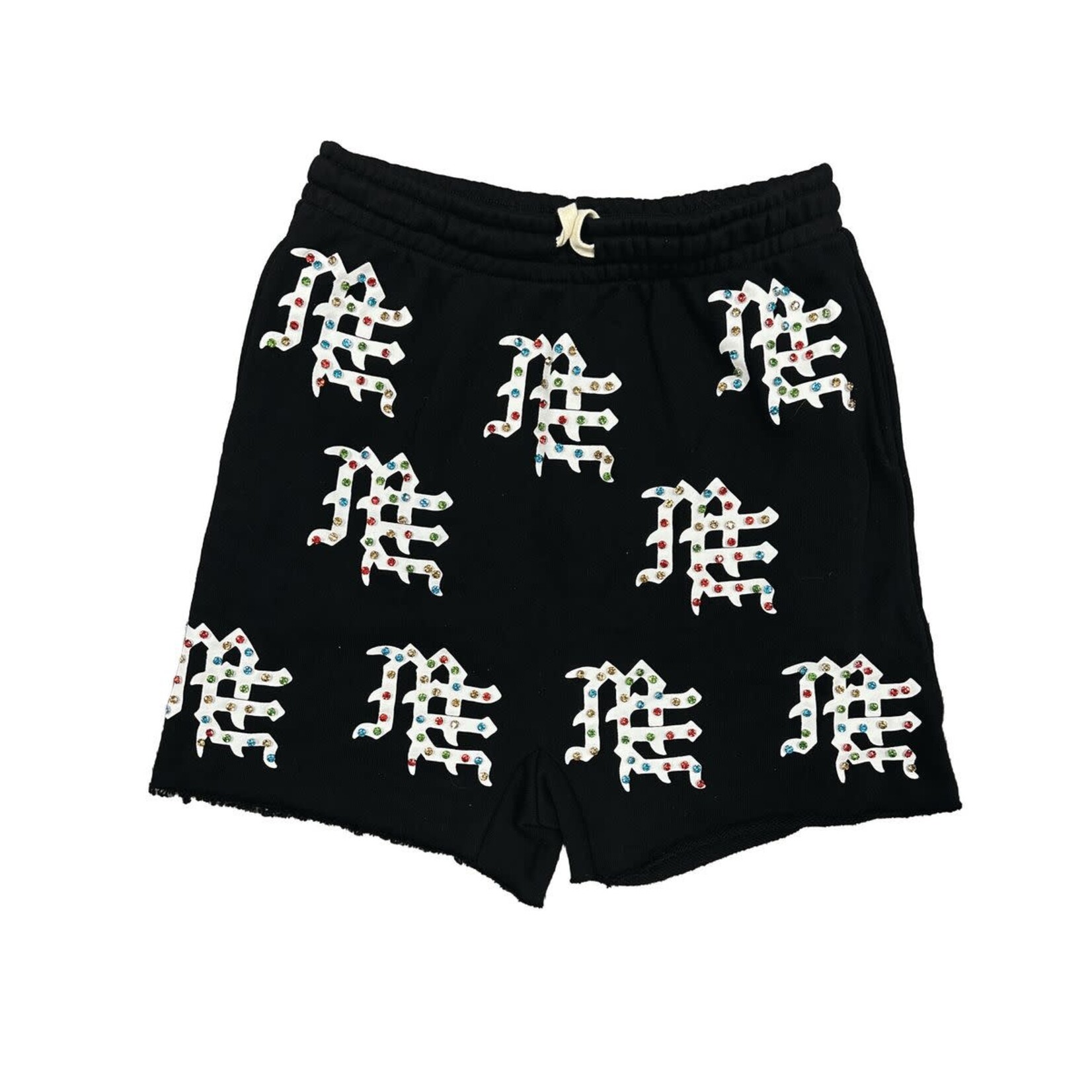Mixed Emotion M.E Rhinestone Sweat Short Black