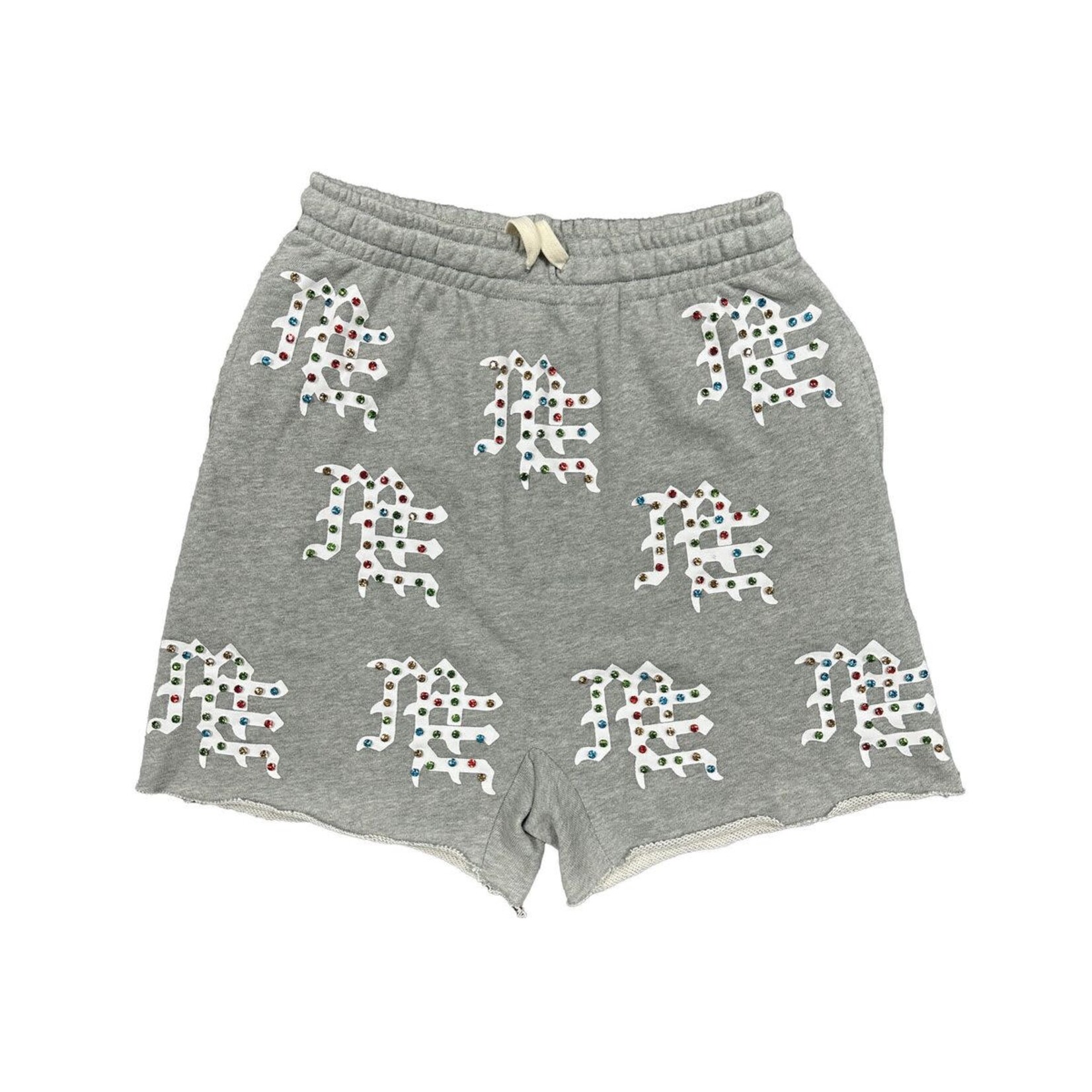 Mixed Emotion M.E Rhinestone Sweat Short Grey