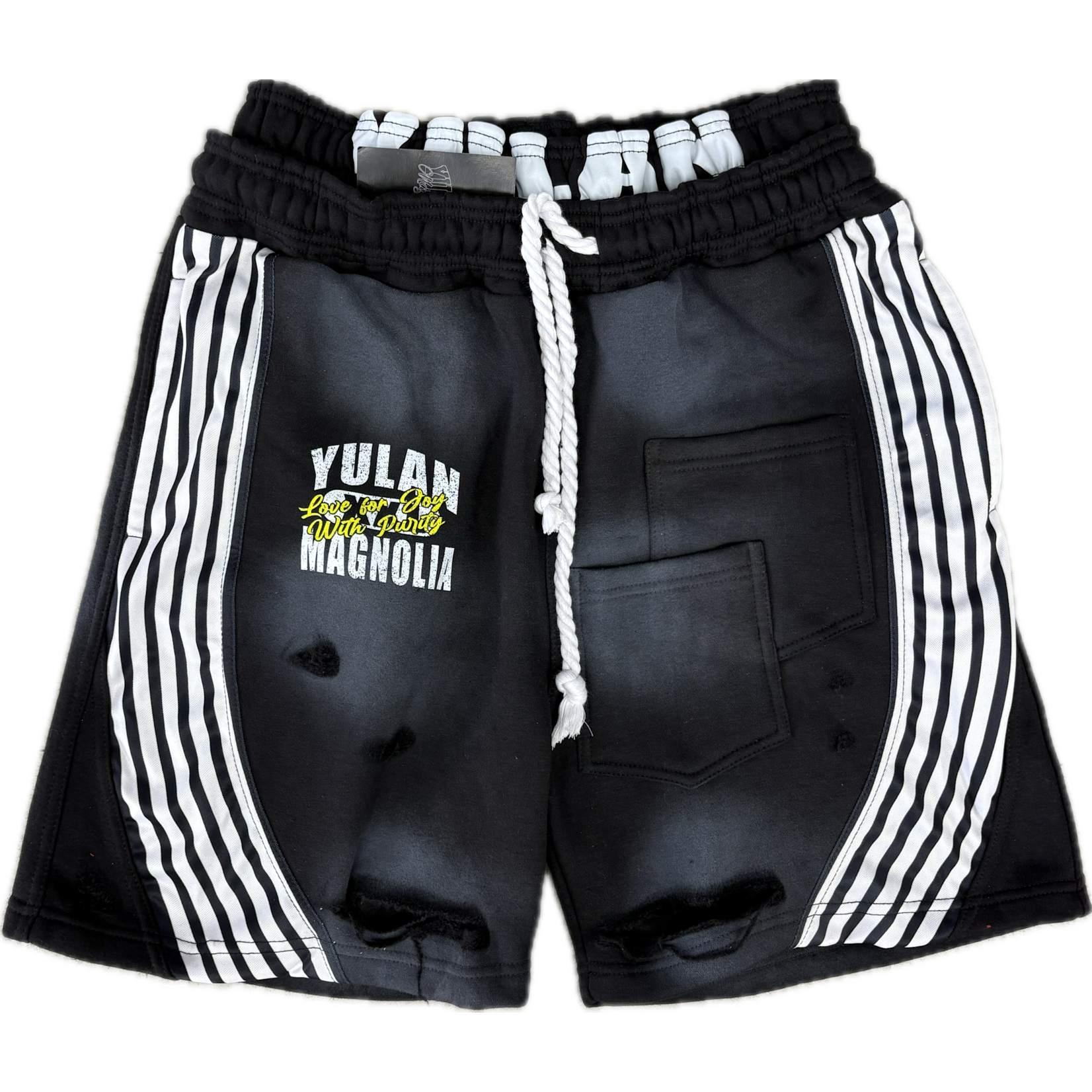 Yulan Yulan Double Layer Sweat Shorts Black