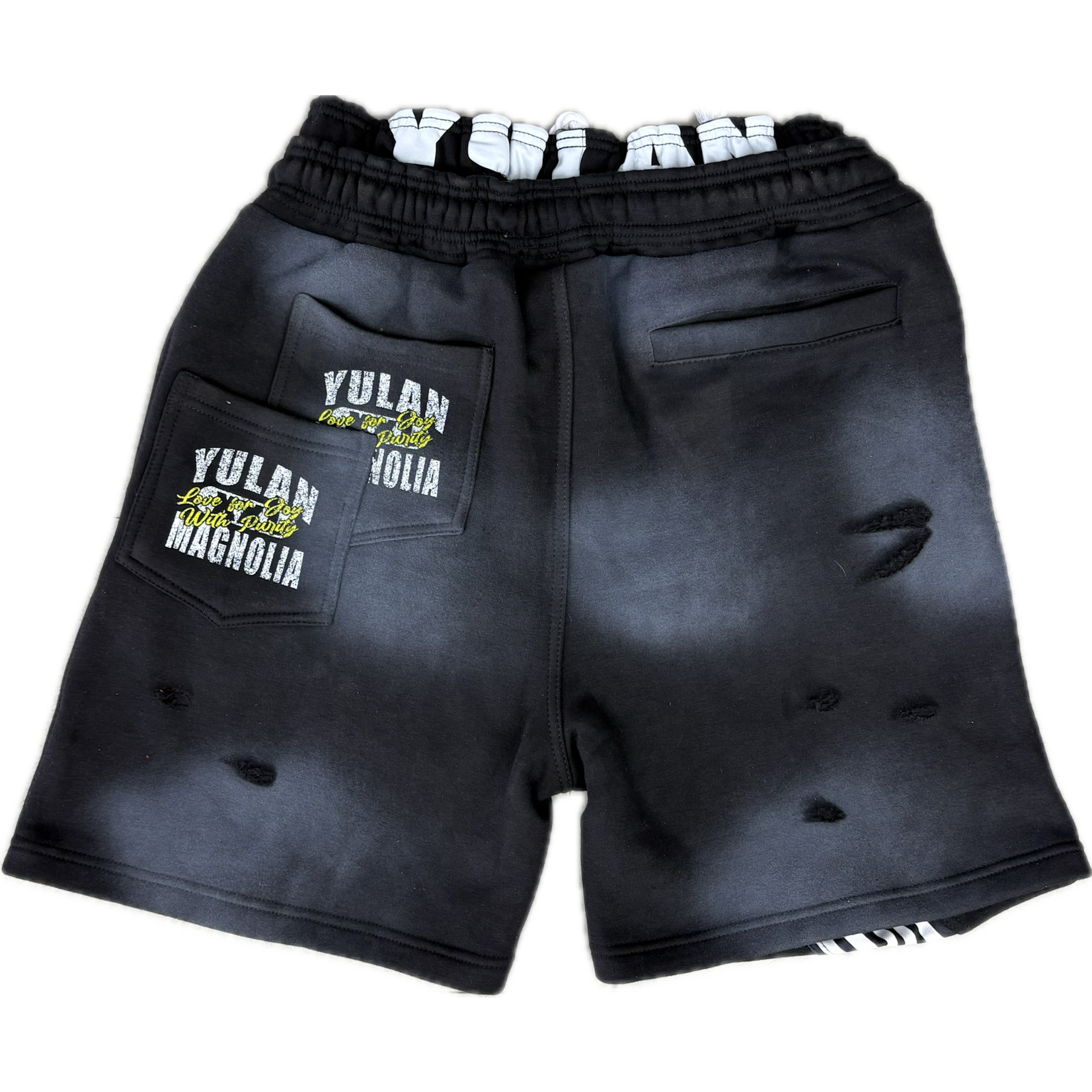 Yulan Yulan Double Layer Sweat Shorts Black