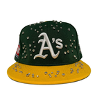 Rhinestone Snapback Athletics A's