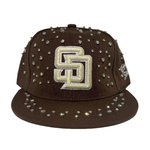 Rhinestone Snapback San Diego Brown
