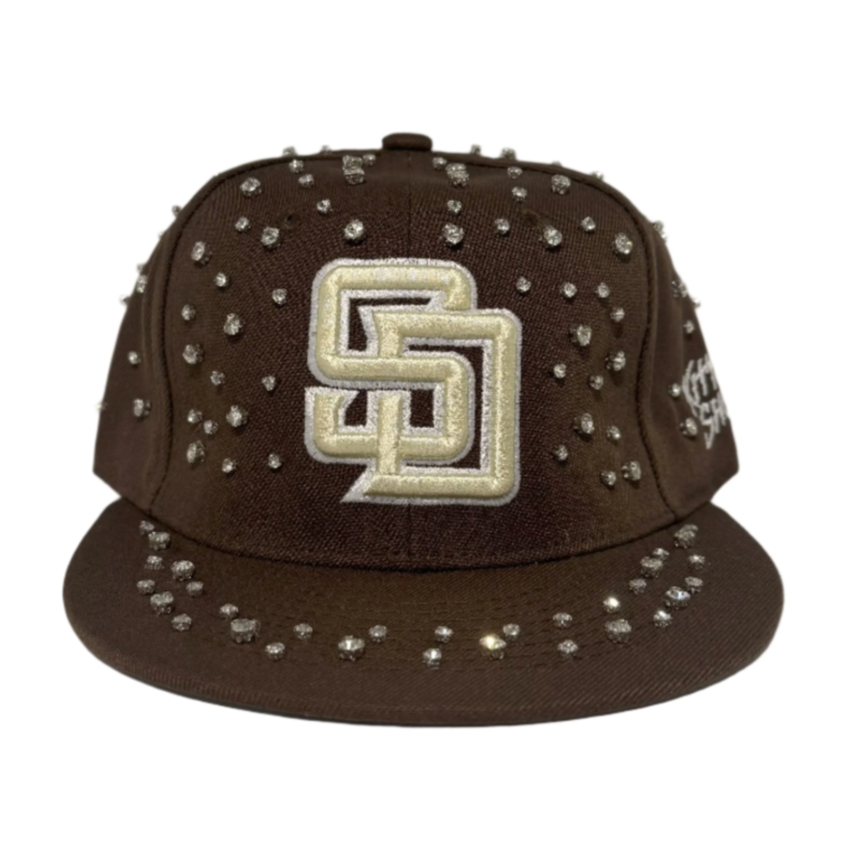 Rhinestone Snapback San Diego Brown