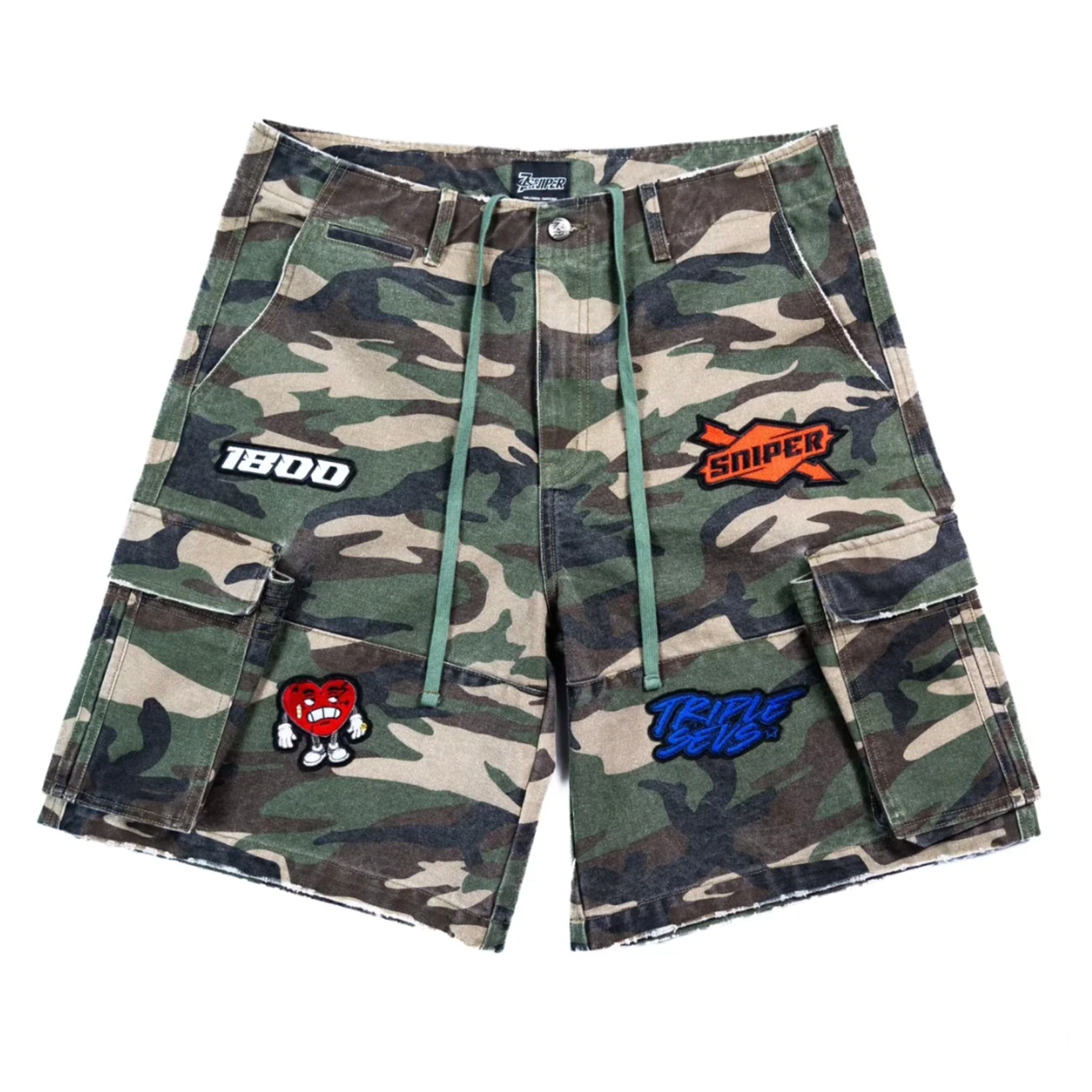 TRIPLE 7 Triple 7 Sniper Camo Shorts