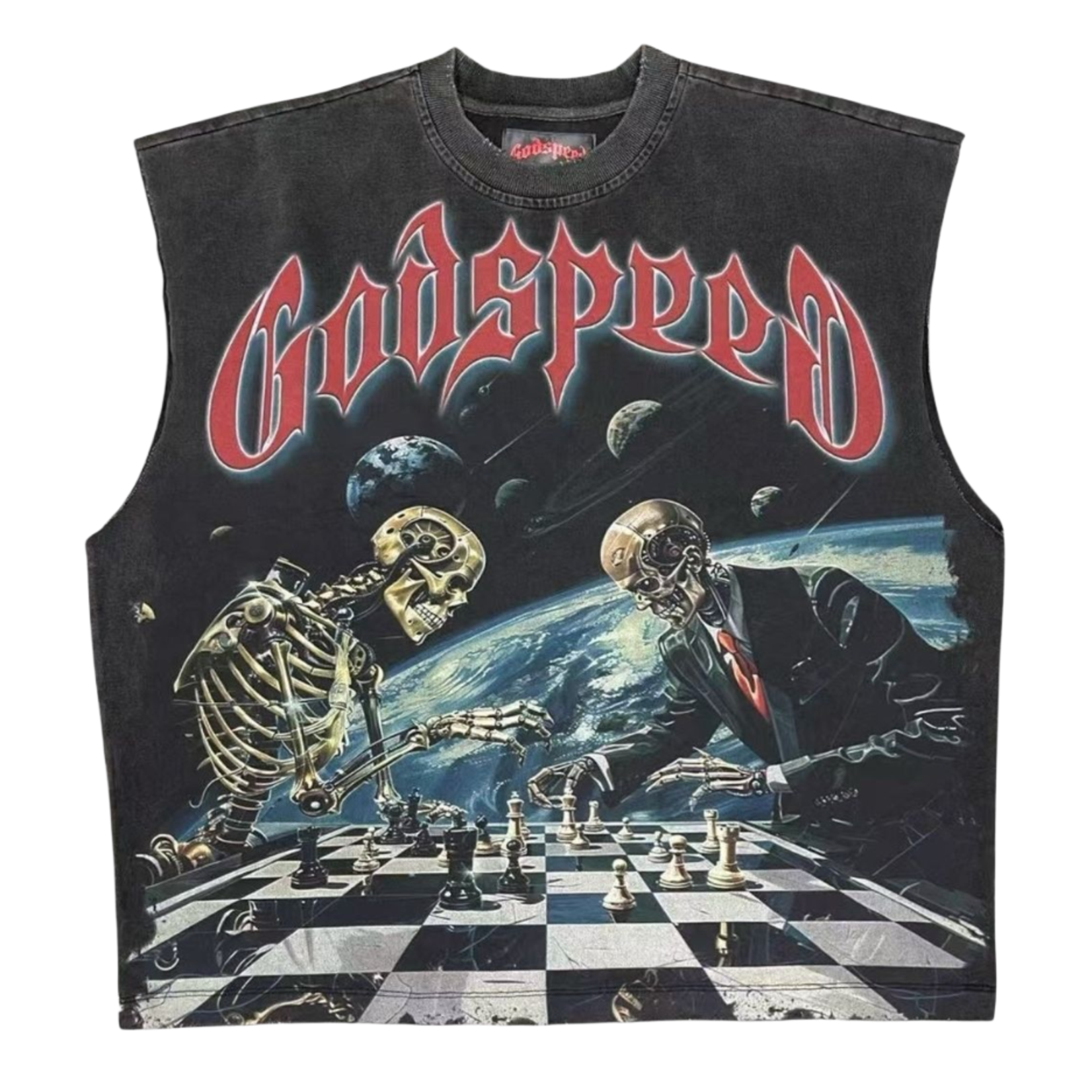 Godspeed Godspeed Checkmate Sleeveless Black Wash