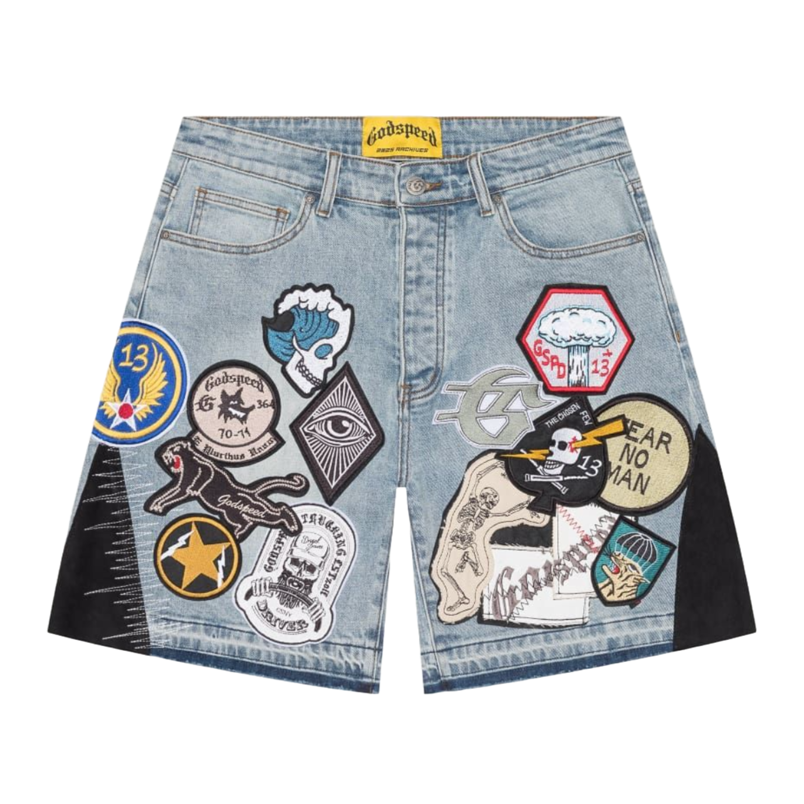 Godspeed Godspeed Patchwork Jorts V2 Light Wash