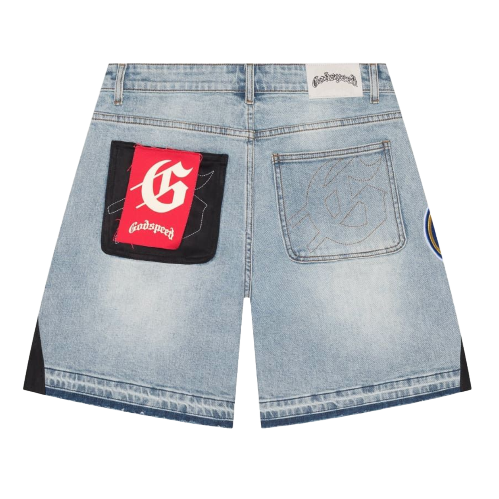 Godspeed Godspeed Patchwork Jorts V2 Light Wash