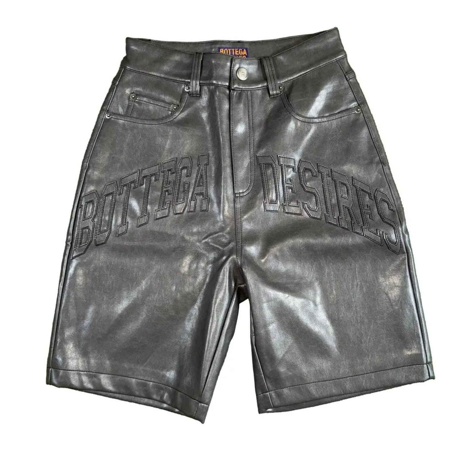 Bottega Desires Bottega Desires Leather Jorts Black