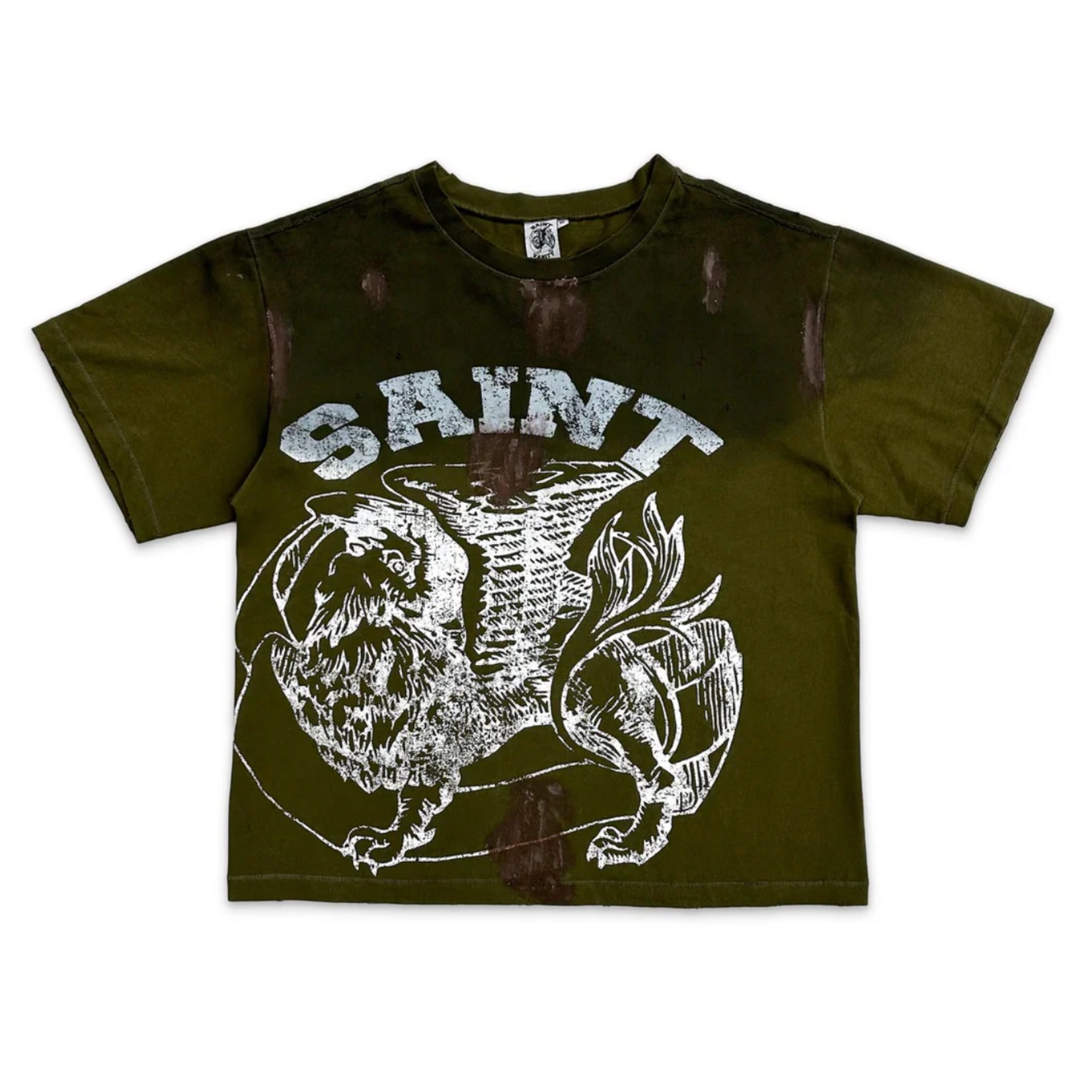 Saint Vanity Saint Vanity Griffin Tee Dirty Green