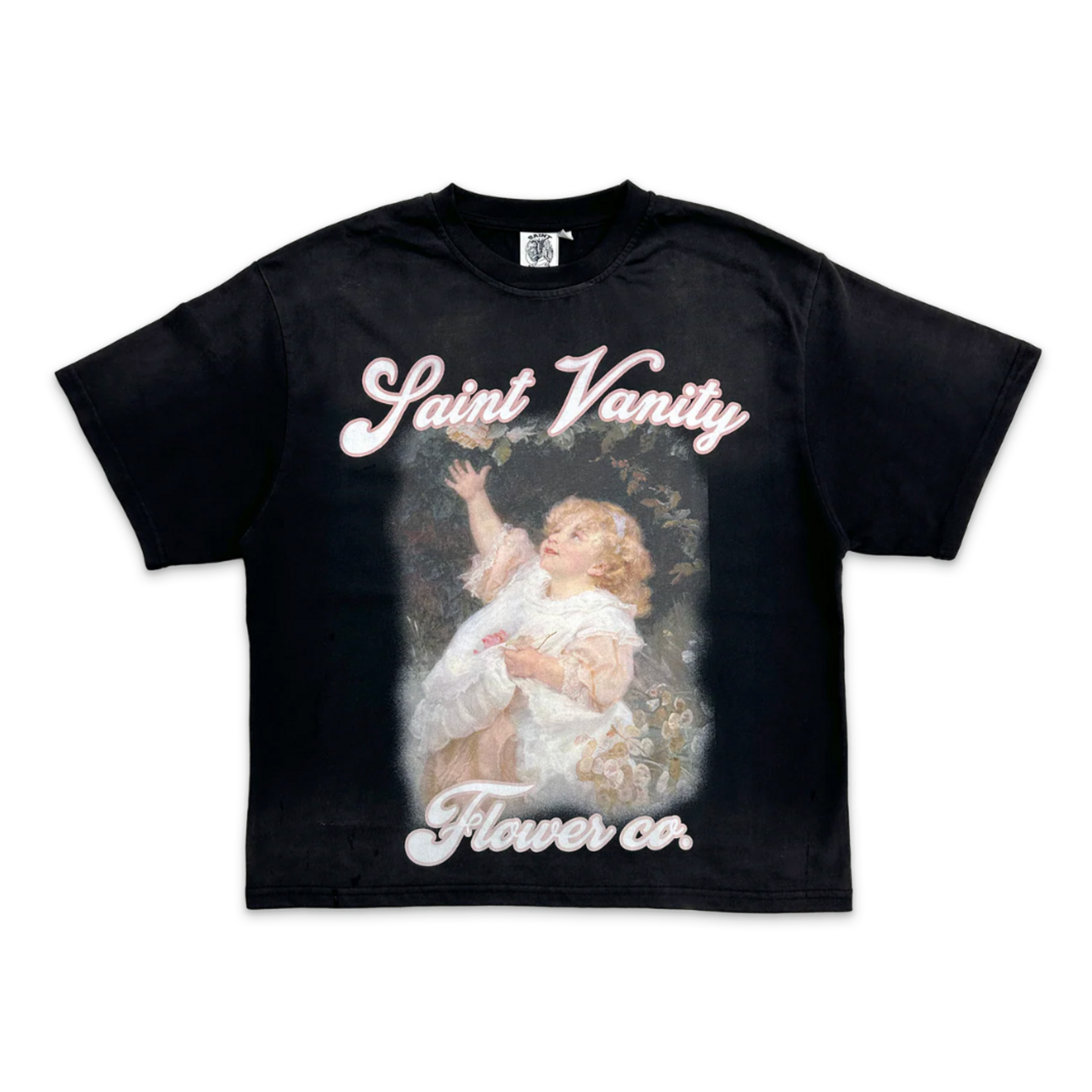 Saint Vanity Saint Vanity Flower Girl Tee Black