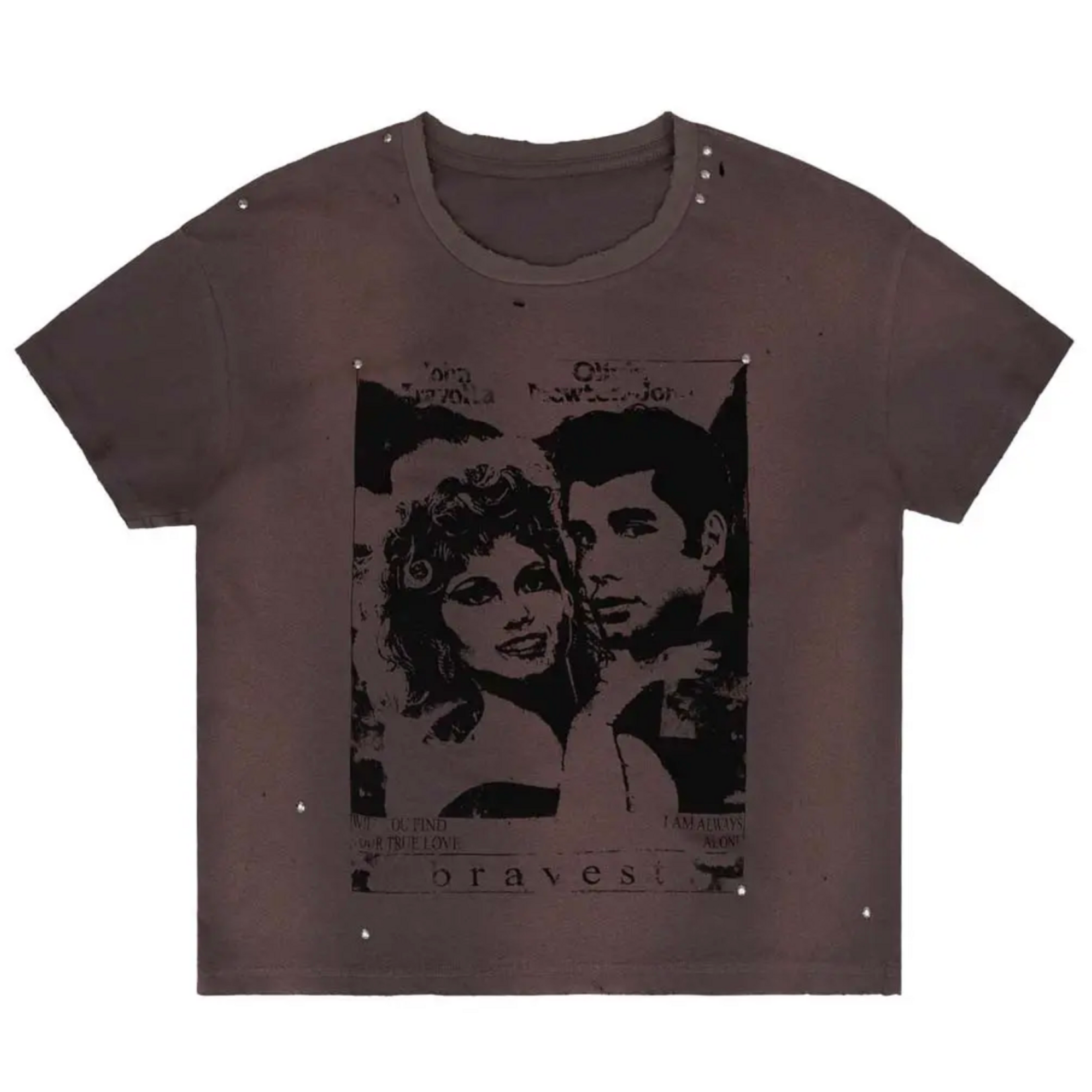 Bravest Greaser Tee Brown