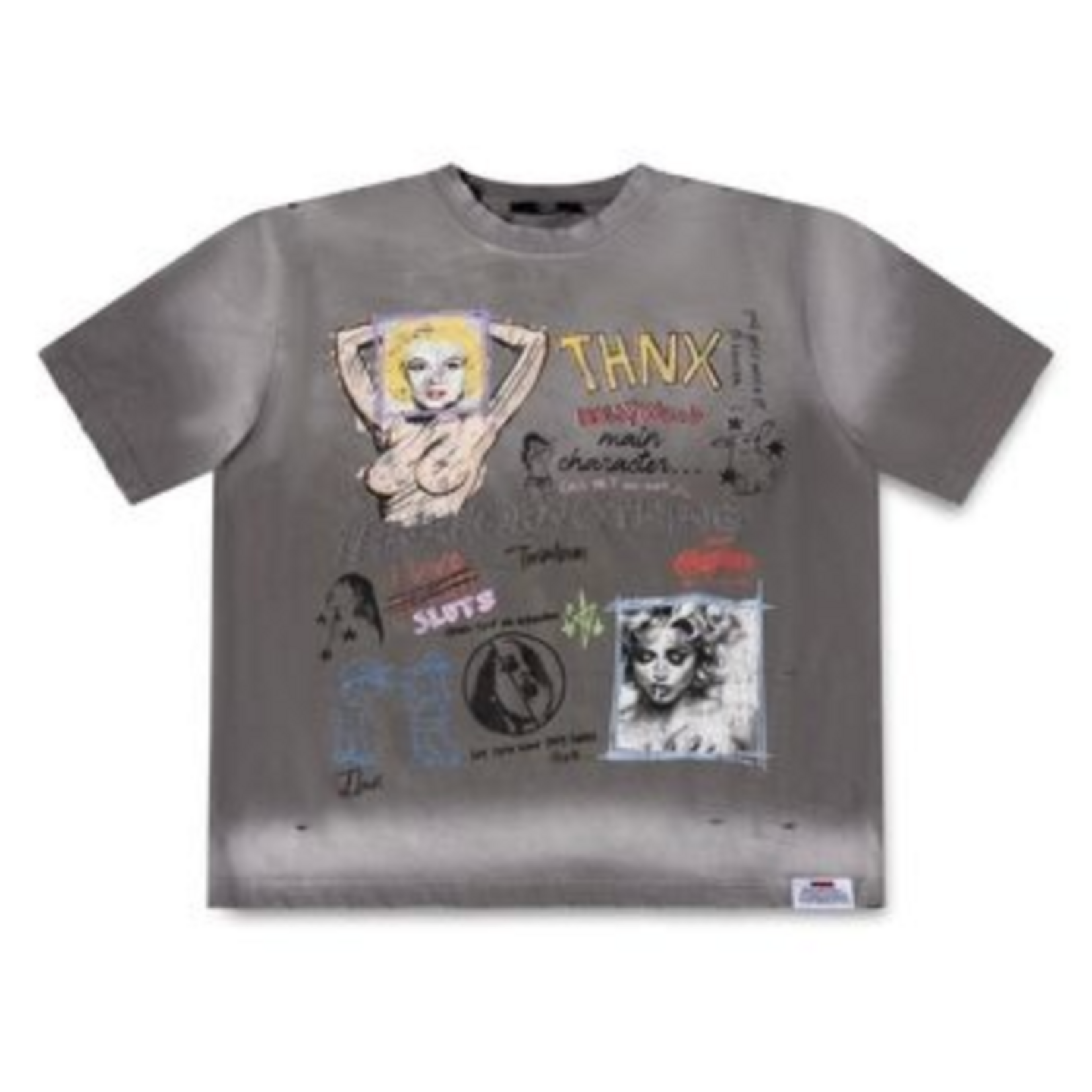 THNXS Thnx Hollywood Tee Grey Wash