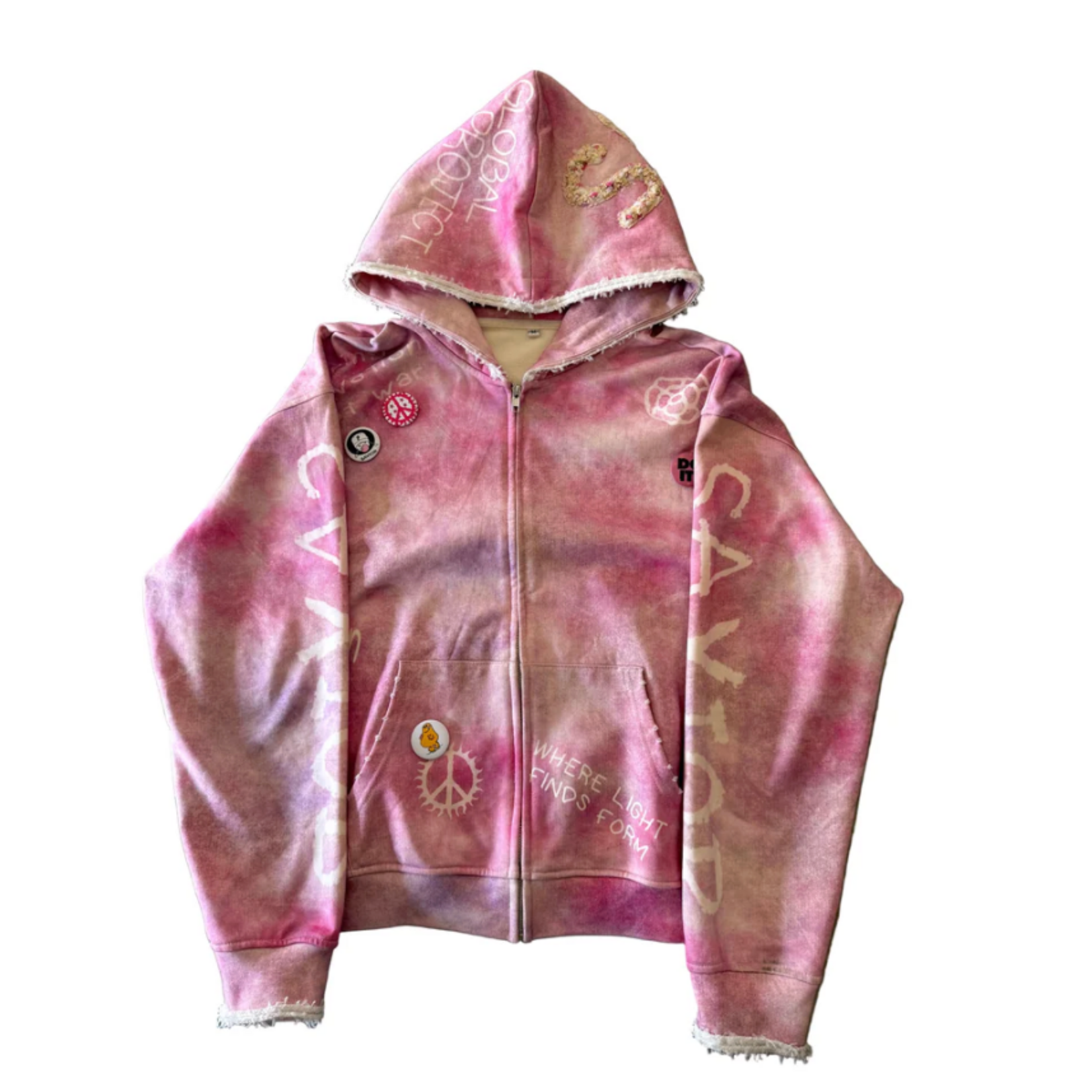 Savior Savior Button Zip Up Pink