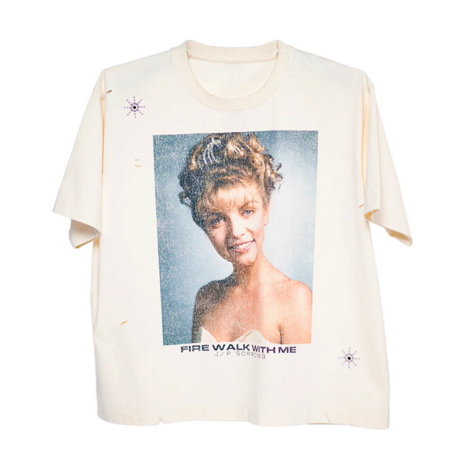 Sorrows Sorrows Fire Walk Tee White