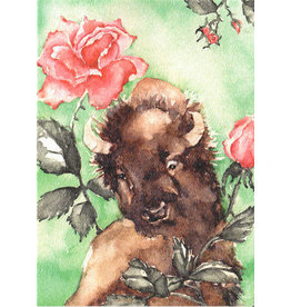 Scanlon, Rosemary Bison Icon - greeting card (blank