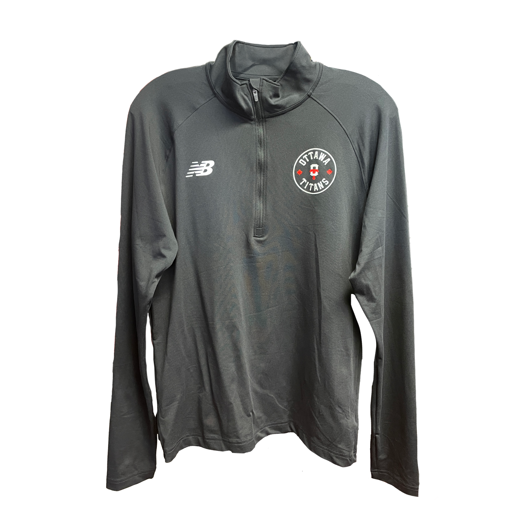 NEW BALANCE TITANS ATHLETIC 1/4 ZIP BLACK