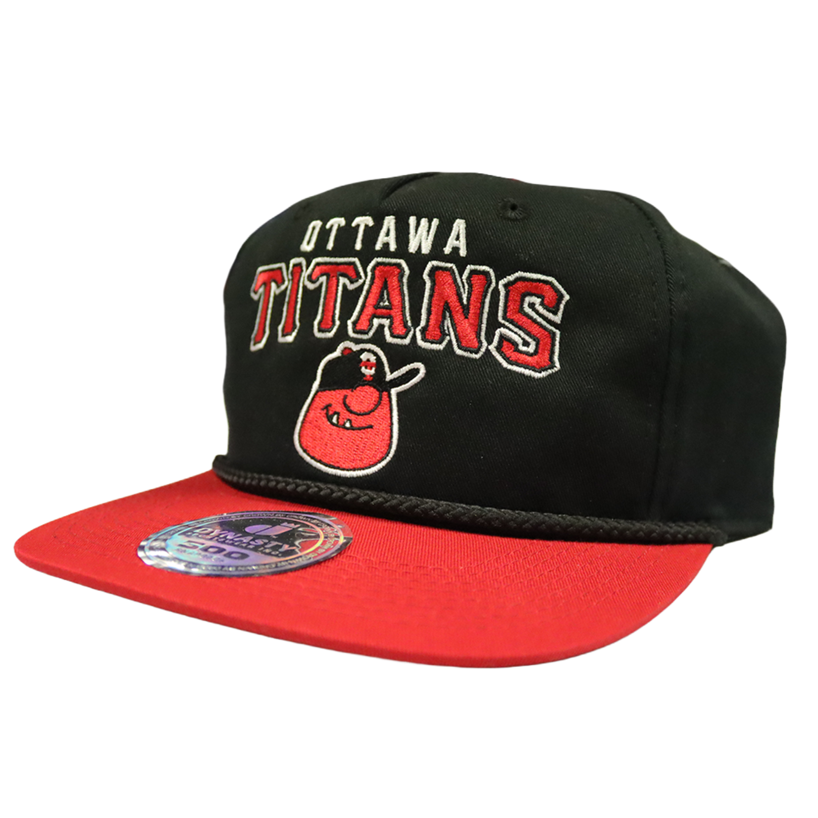 DYNASTY TITANS DYNASTY 500 BLACK/RED ROPE CAP