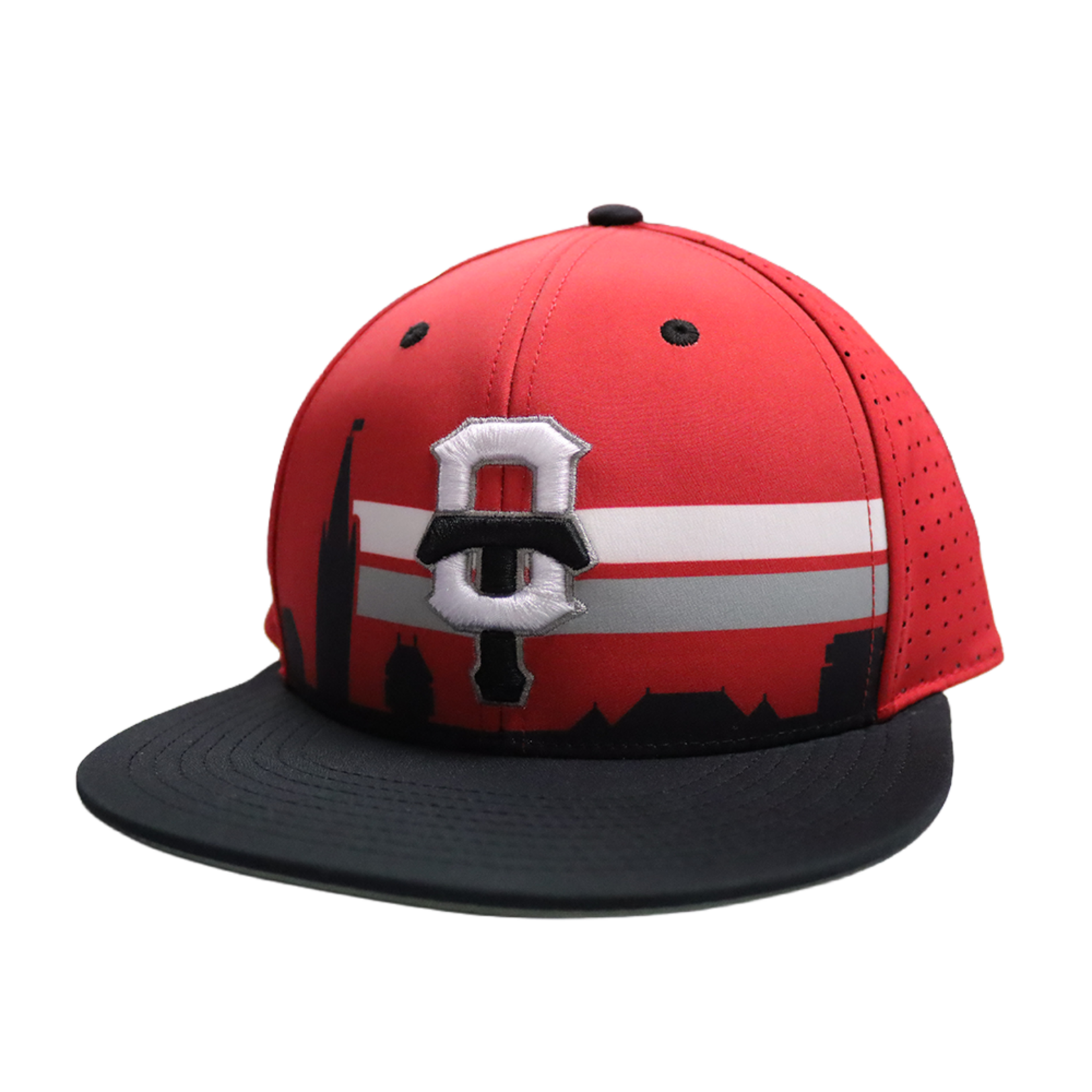 THE GAME TITANS GAMECHANGER SNAPBACK RED SKYLINE CAP