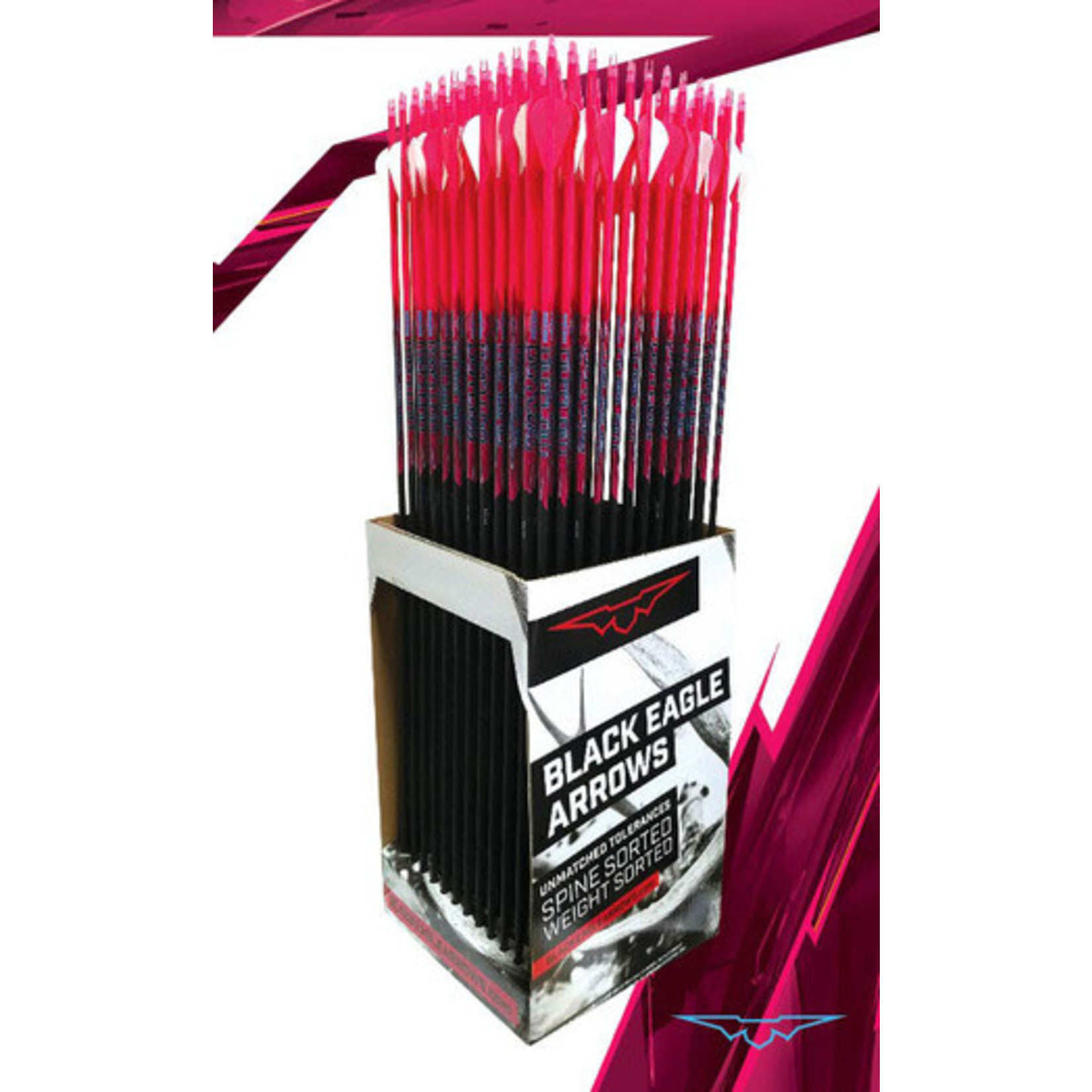 Black Eagle Black Eagle Outlaw Pink Crested Arrows 400 (6pk)