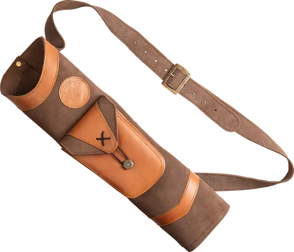 Fred Bear Logo Traditional Back Quiver Antler River Archery