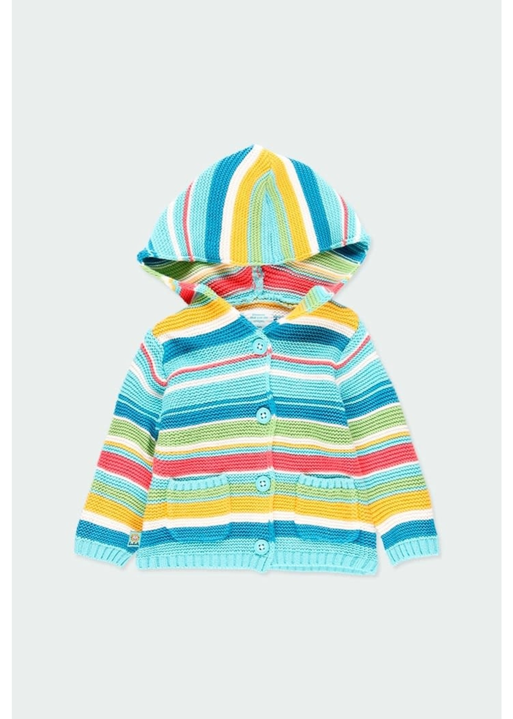 Boboli Bo Rainbow Knit Jacket