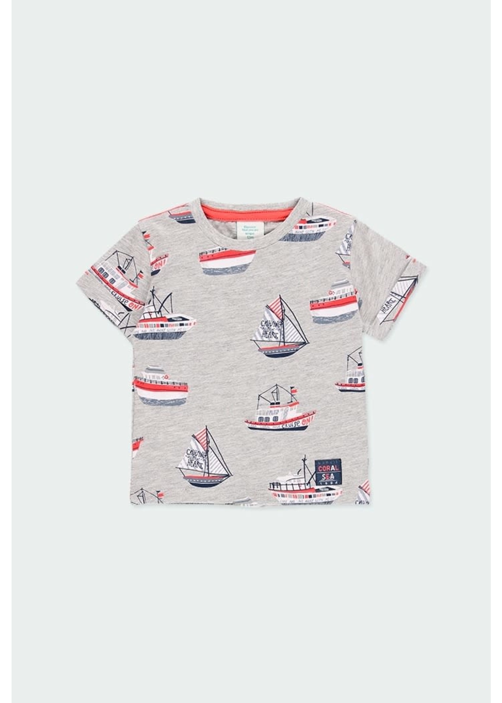 Boboli Bo Boat Print t-Shirt