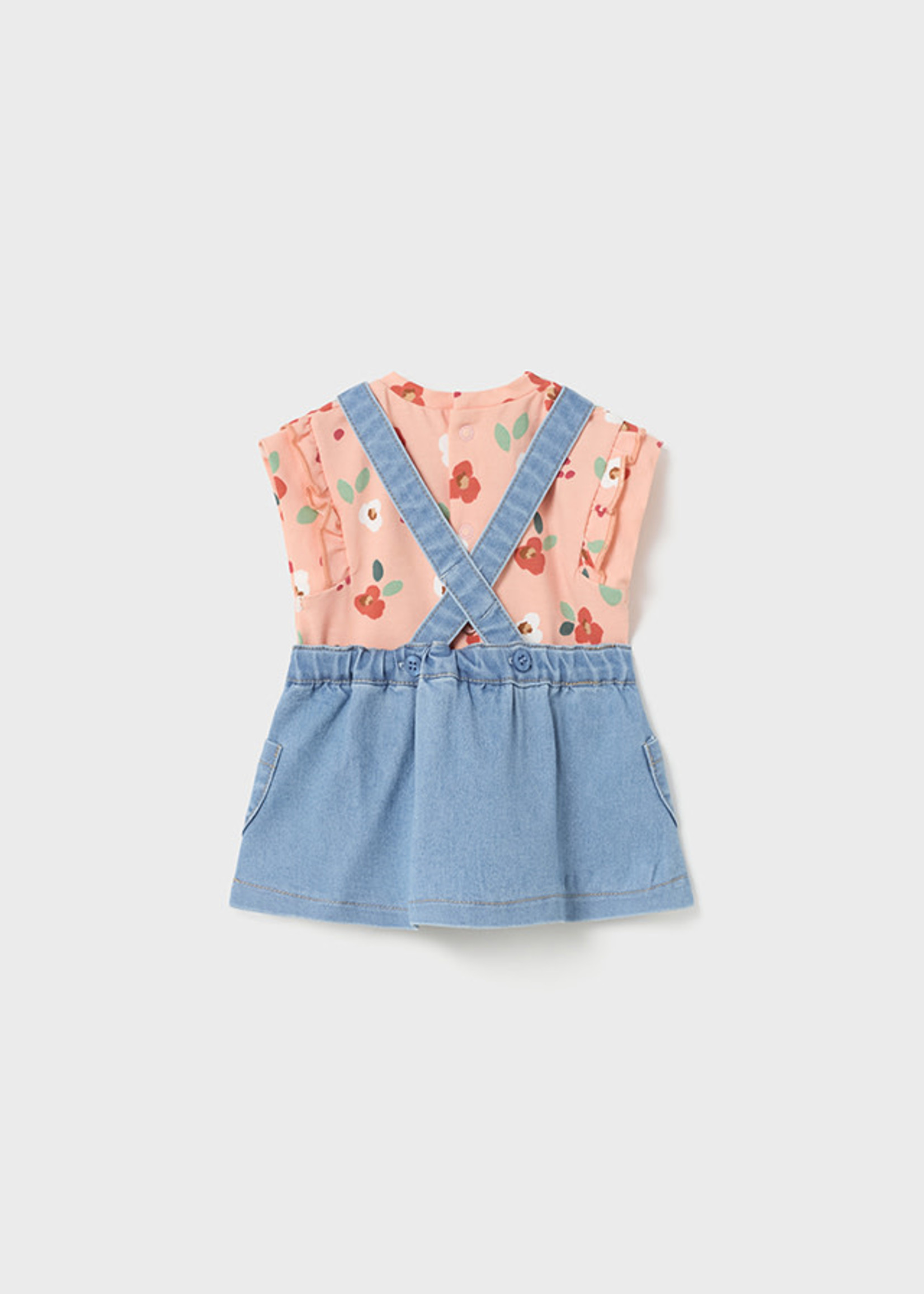 Mayoral M Denim Dungaree Skirt Set