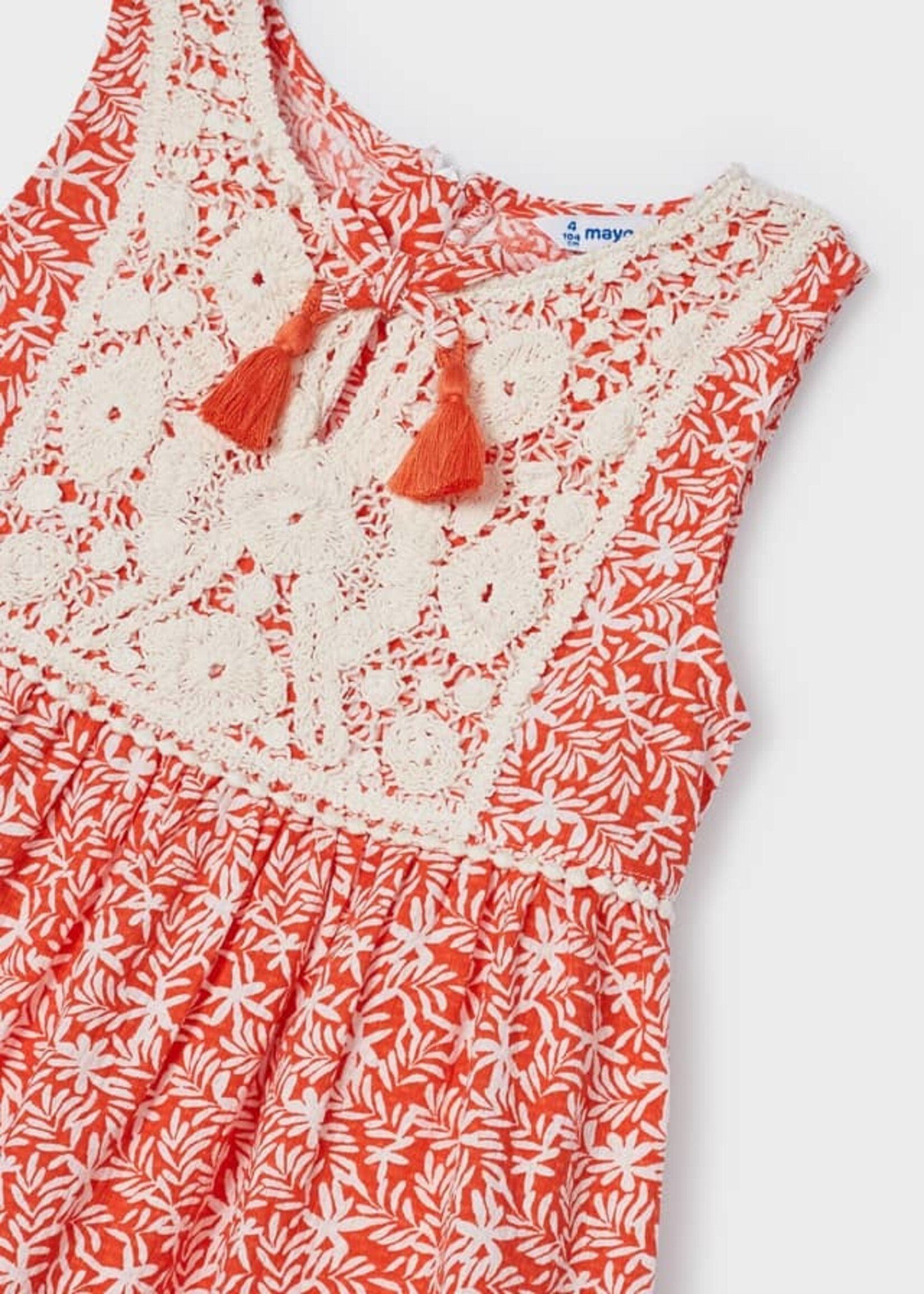 Mayoral M Naranja Crochet Dress
