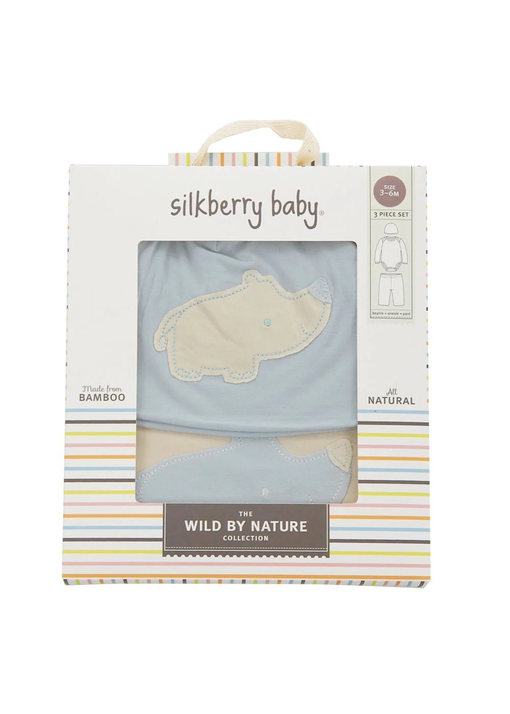 Silkberry Baby SB 3 in 1 Gift Pack Beanie Onesie Pant 4014