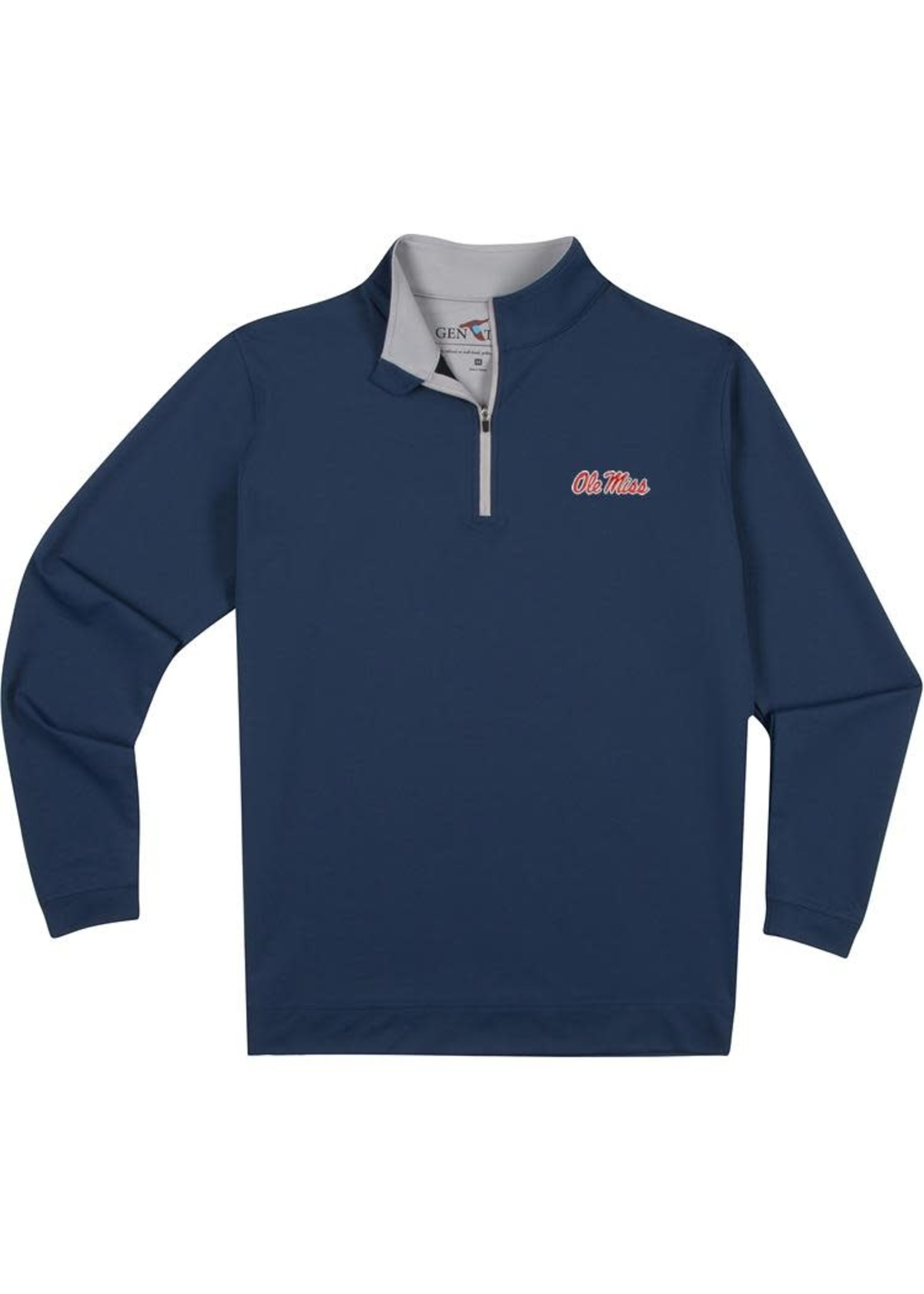 GenTeal Apparel Ole Miss Navy Performance Quarter-Zip