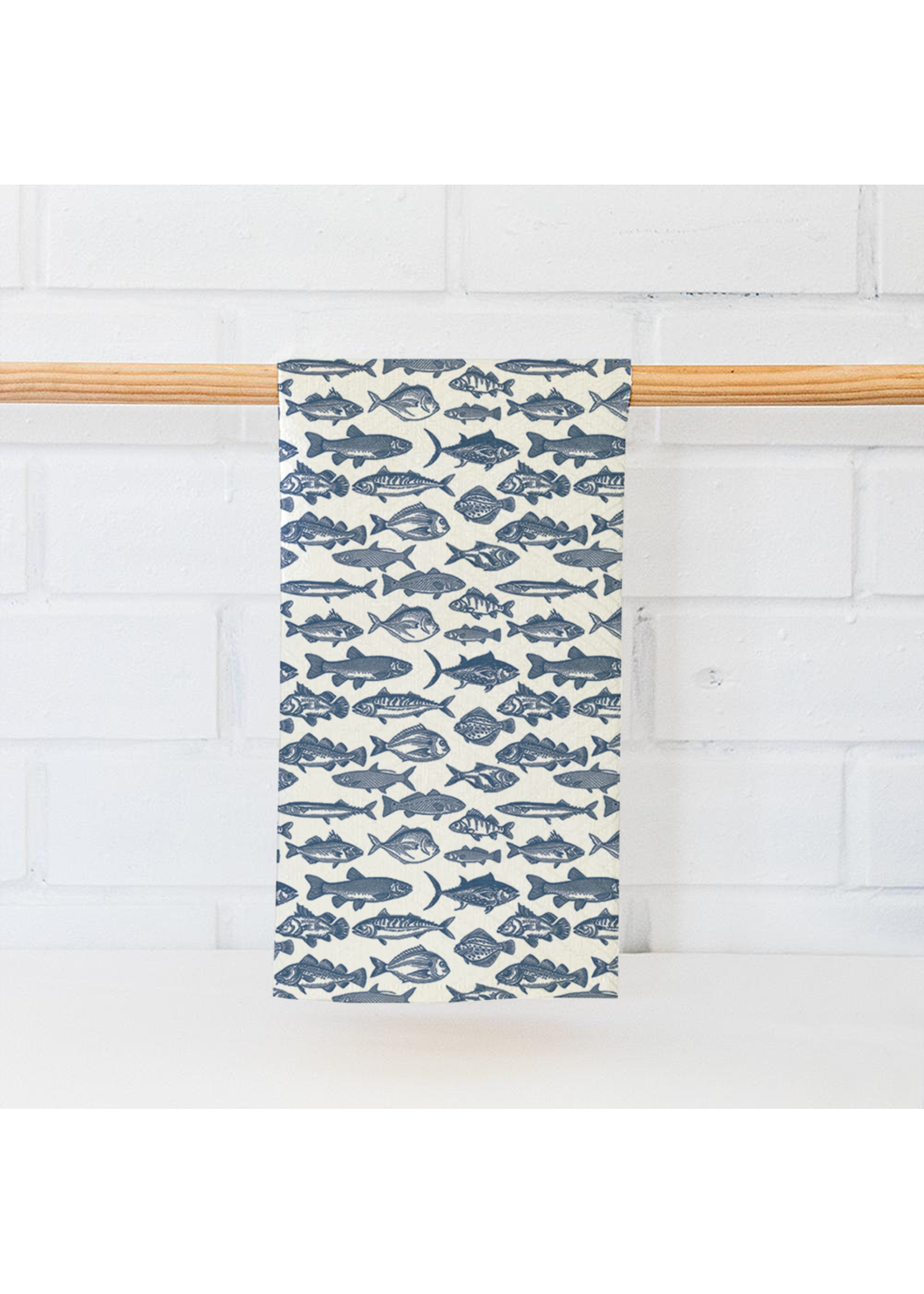 Toadfish Coastal Kitchen Fish Dish Towel