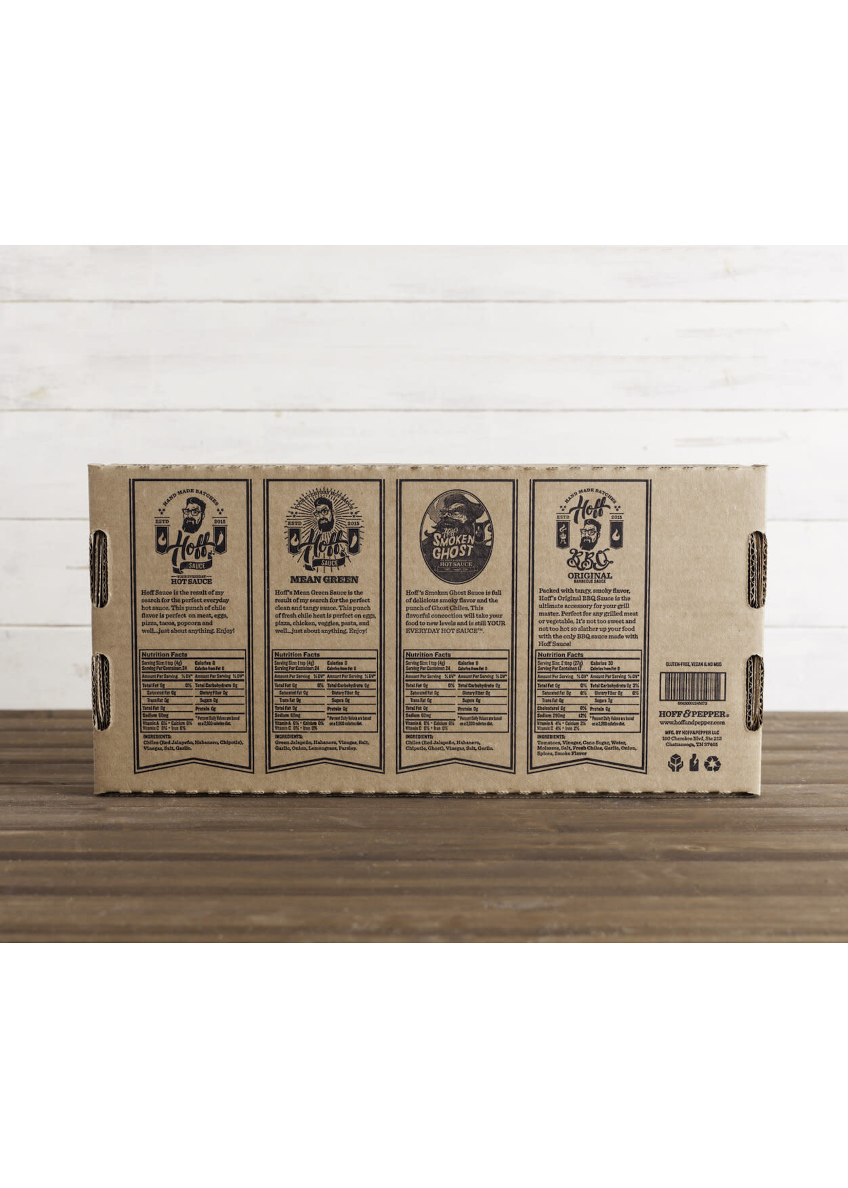 Hoff & Pepper Mini Flask Gift Box 4-pack 3.4 oz