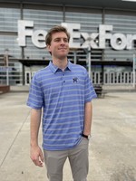 Cutter & Buck Memphis Blue Forge Heathered Stripe Polo