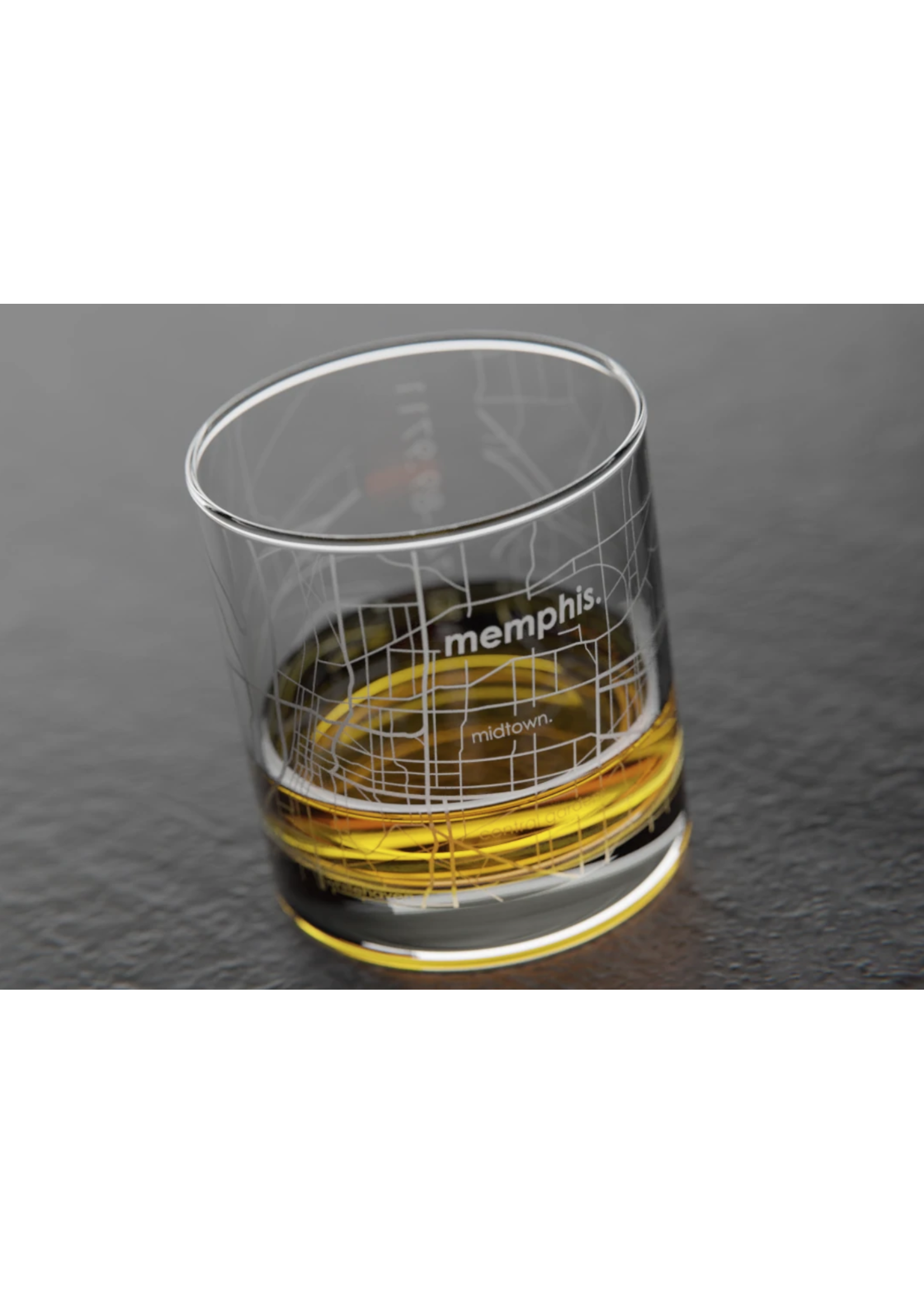 Well Told Memphis Map Whiskey Glass