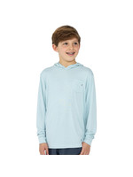 Free Fly Youth Bamboo Shade Hoody Cays Blue
