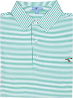 Genteal Fern Clubhouse Stripe Performance Polo