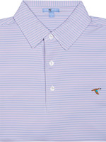 Genteal Mulberry Freeport Stripe Perfomance Polo
