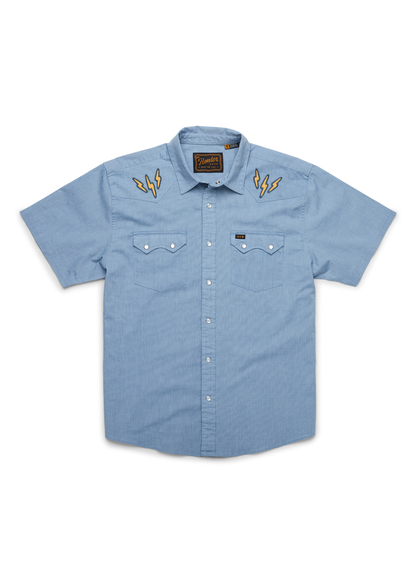 Howler Brothers Crosscut Deluxe SS Volts Blue Chambray